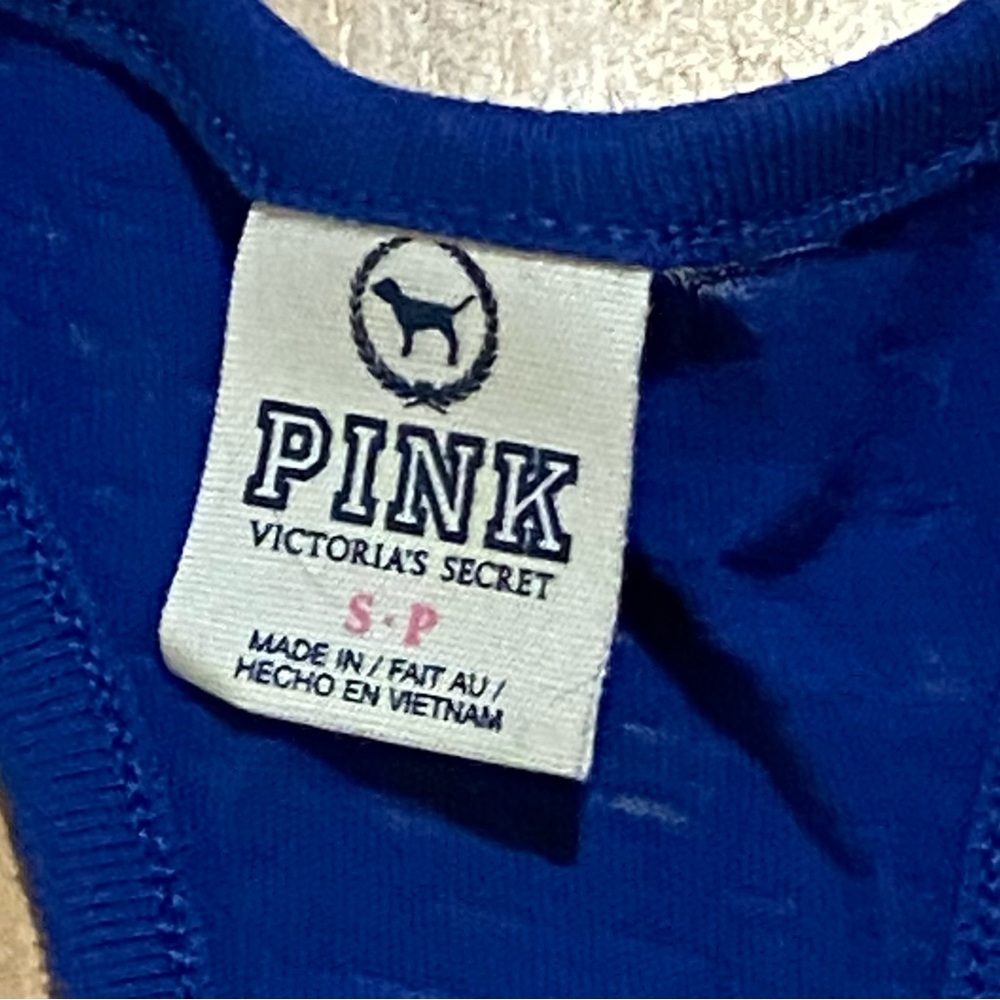 PINK Victoria's Secret Royal Blue Tank Top - Picture 2 of 5